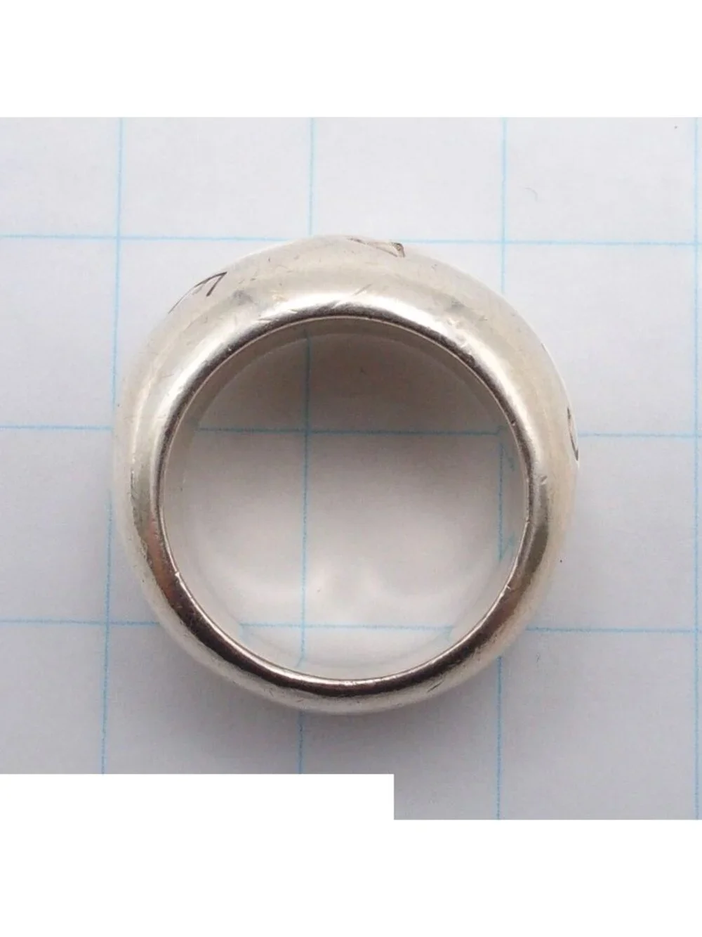 Chanel Ring Silver Logo